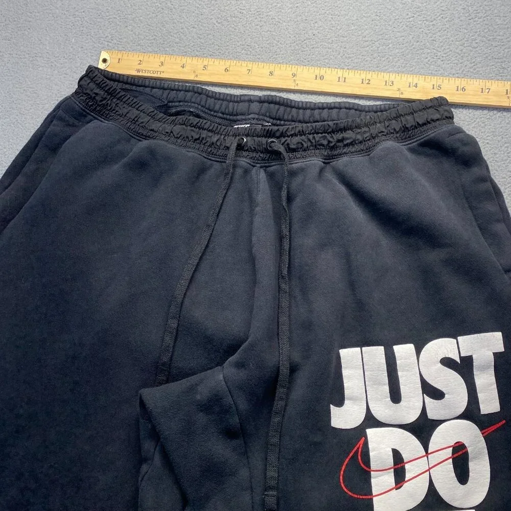 Nike Just Do It Joggers Sweatpants Mens XLarge,Drawstring Graphic Swoosh‎ Black